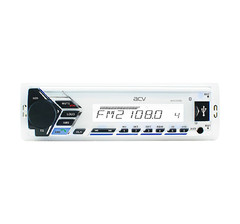 Морская магнитола 1DIN ACV, белый, USB/SD/FM/AM/3RCA/SUB/QuickCharge/4*50Вт