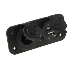 Панель с USB-разъемом 5В 2.1А и прикуривателем