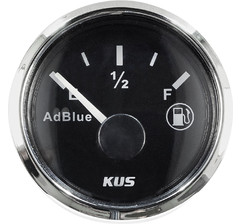 Указатель уровня AdBlue 240-33 Ом (US), черный циферблат, нержавеющий ободок, д. 52 мм