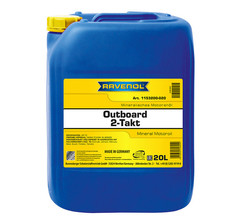 Моторное масло для 2Т лодочных моторов RAVENOL Outboard 2T Mineral, (20л)