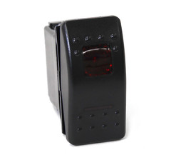 Переключатель on-off-on, D.P.D.T, 7P, LED*2 NEKEKE (с фиксацией кр. подсв.)